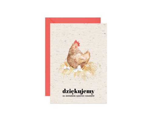 Greeting card A6 - Paperwords - Dziękujemy