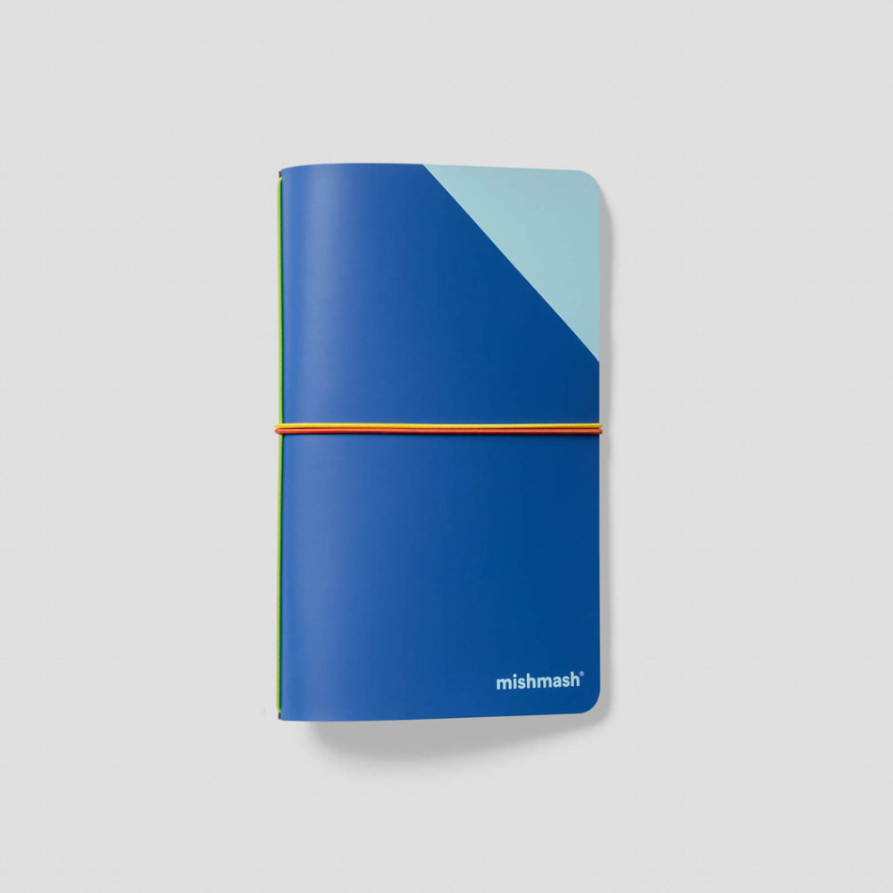 Log Cover for notebook 11.5 × 20 cm - mishmash - Cobalt Blue