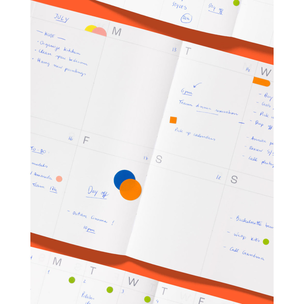 Undated Frames Planner A5 - Mishmash - Bright Red