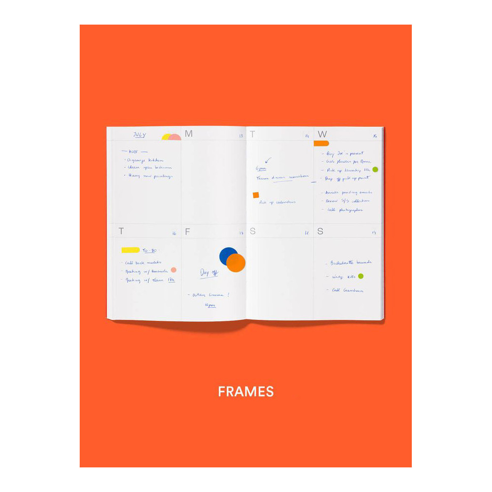Undated Frames Planner A5 - Mishmash - Bright Red