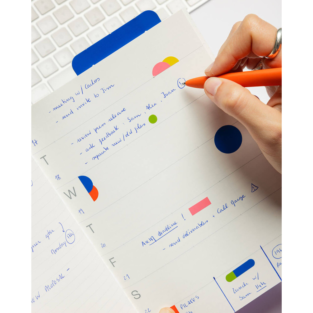 Undated Planner Notes A5 - Mishmash - Bright Red