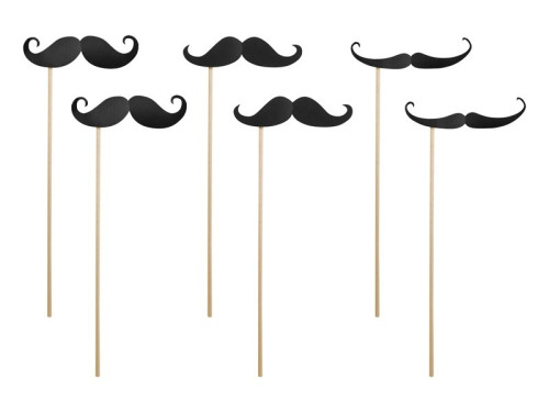 Moustache props - 6 pcs.