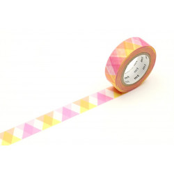 Taśma papierowa washi - MT Masking Tape - Diamond Pink, 10 m
