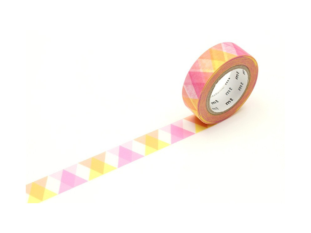 Taśma papierowa washi - MT Masking Tape - Diamond Pink, 10 m
