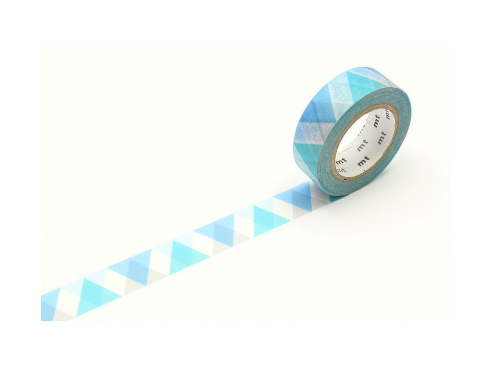 Taśma papierowa washi - MT Masking Tape - Diamond Blue, 10 m