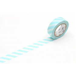 Taśma papierowa washi - MT Masking Tape  - Stripe Mint Blue, 10 m