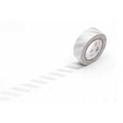 Taśma papierowa washi - MT Masking Tape - Stripe Silver, 10 m