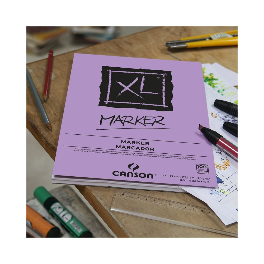 Marker paper pad XL A4 - Canson - 70 g, 100 sheets