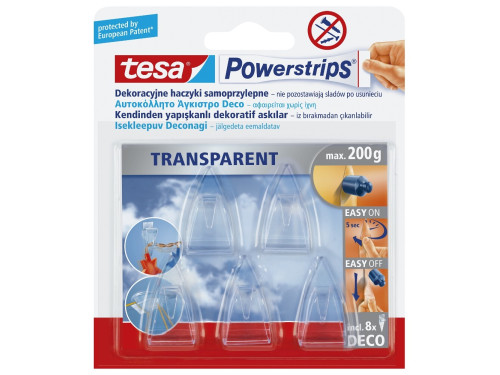 Hooks, self-adhesive Powerstrips Deco 5 pcs. - tesa