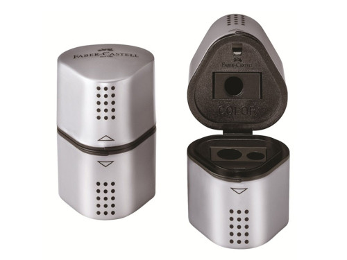 Pencil sharpener 2001 Trio, silver - Faber-Castell