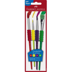 Brushes with soft handle 4 pieces - Faber-Castell