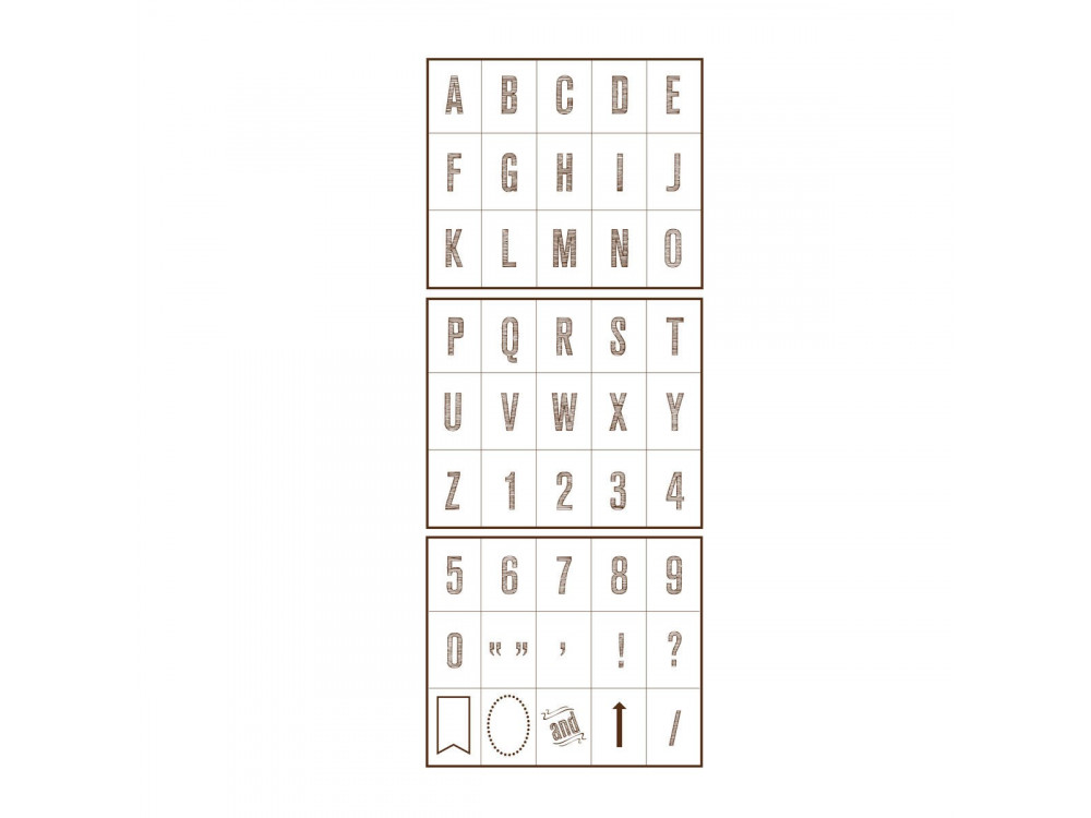 Martha Stewart Crafts Adhesive Silkscreens - Striped Alphabet