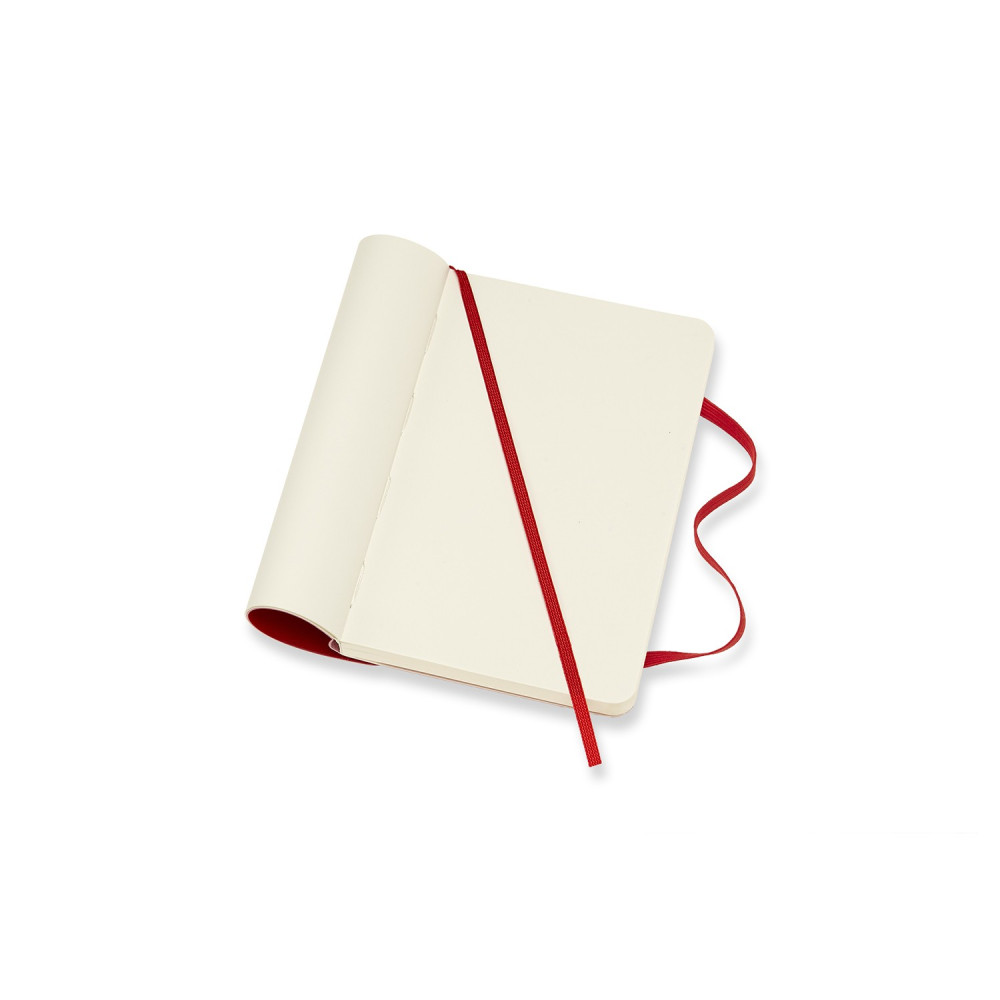 Notatnik gładki A6 - Moleskine - czerwony, miękka okładka