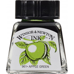 Tusz rysunkowy - Winsor & Newton - Apple Green, 14 ml