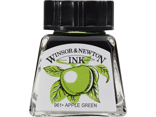 Tusz rysunkowy - Winsor & Newton - Apple Green, 14 ml