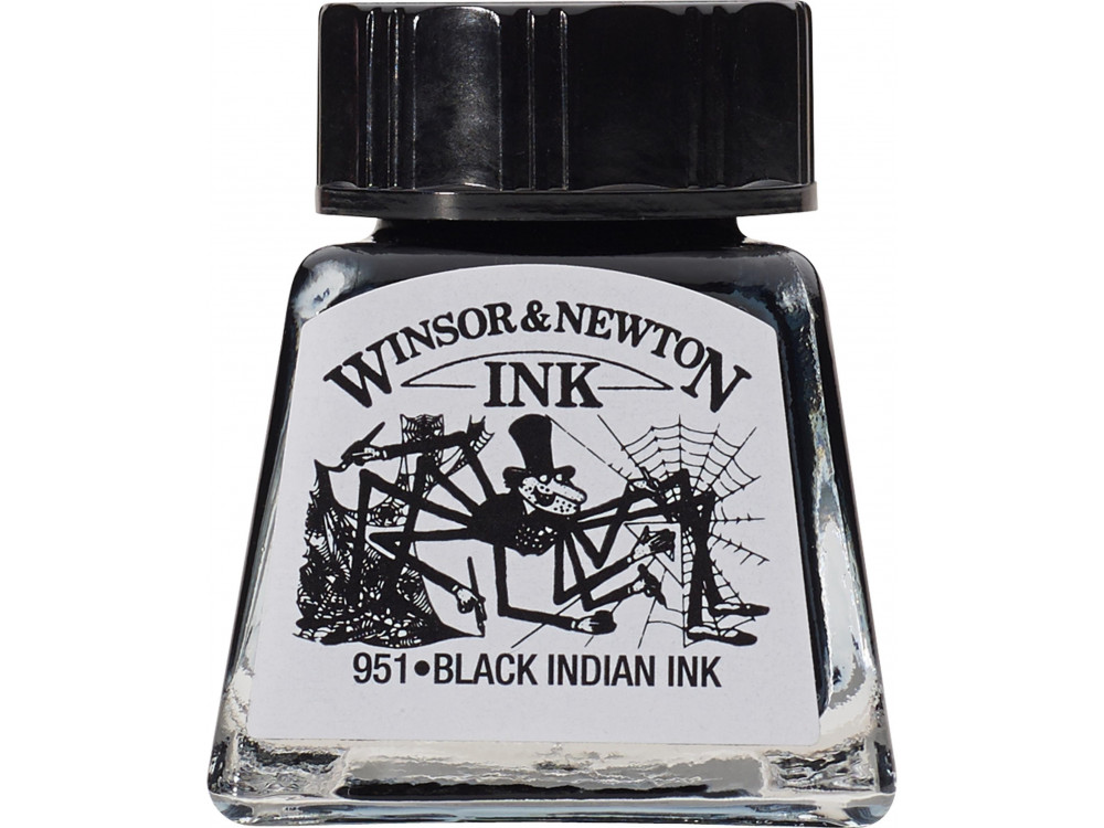 Tusz rysunkowy - Winsor & Newton - Black, 14 ml