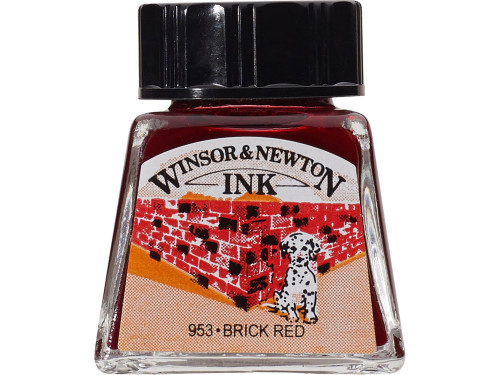 Tusz rysunkowy - Winsor & Newton - Brick Red, 14 ml
