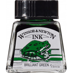 Tusz rysunkowy - Winsor & Newton - Brilliant Green, 14 ml