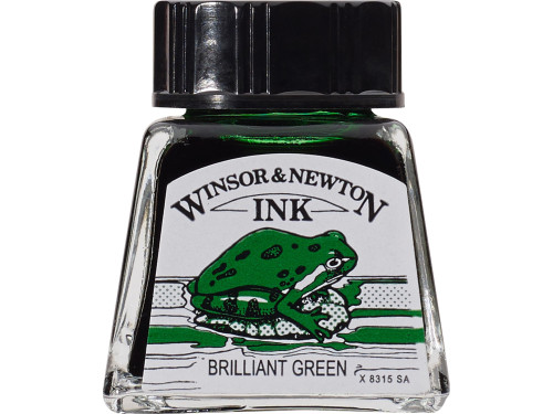 Tusz rysunkowy - Winsor & Newton - Brilliant Green, 14 ml