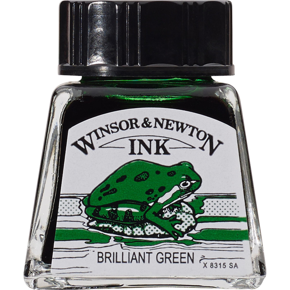 Tusz rysunkowy - Winsor & Newton - Brilliant Green, 14 ml