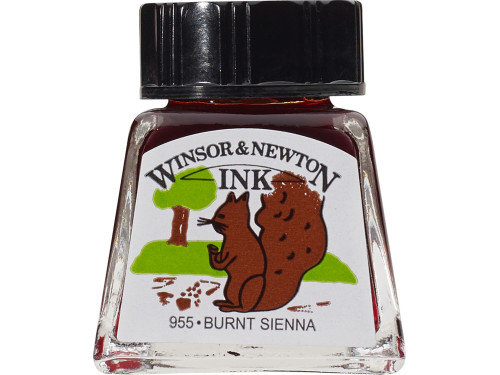Drawing ink - Winsor & Newton - Burnt Sienna, 14 ml