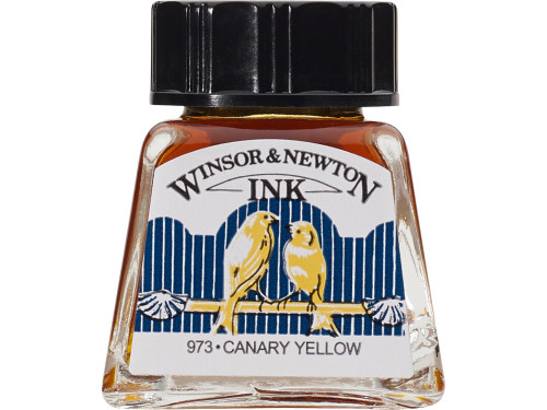Tusz rysunkowy - Winsor & Newton - Canary Yellow, 14 ml