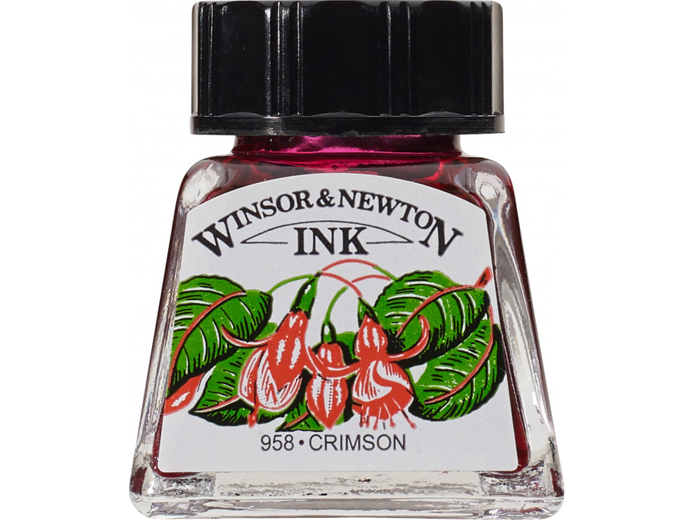 Tusz rysunkowy - Winsor & Newton - Crimson, 14 ml