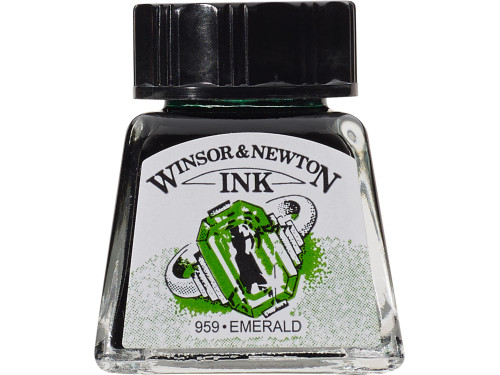 Drawing ink - Winsor & Newton - Emerald, 14 ml