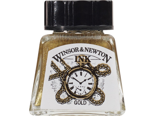 Tusz rysunkowy - Winsor & Newton - Gold, 14 ml