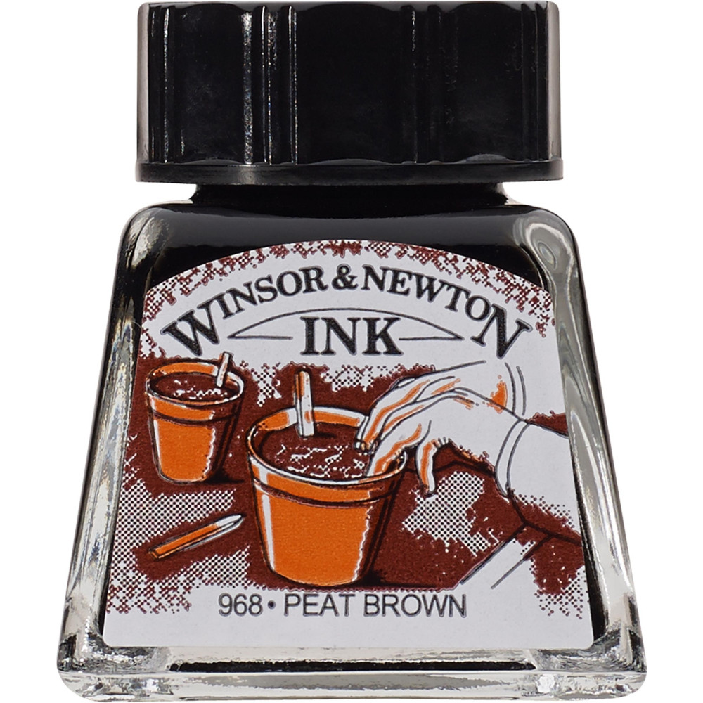 Drawing ink - Winsor & Newton - Peat Brown, 14 ml
