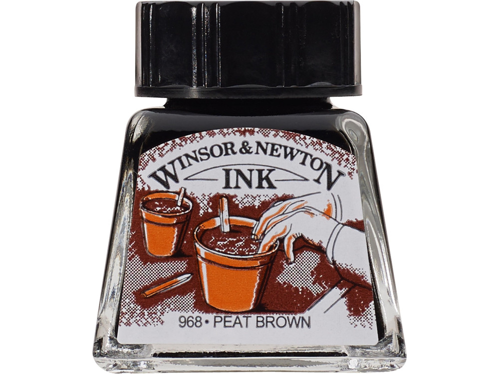 Drawing ink - Winsor & Newton - Peat Brown, 14 ml