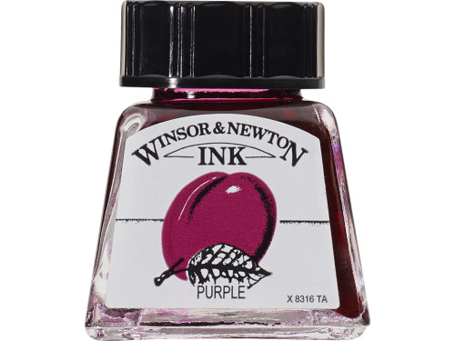 Tusz rysunkowy - Winsor & Newton - Purple, 14 ml
