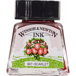 Drawing ink - Winsor & Newton - Scarlet, 14 ml