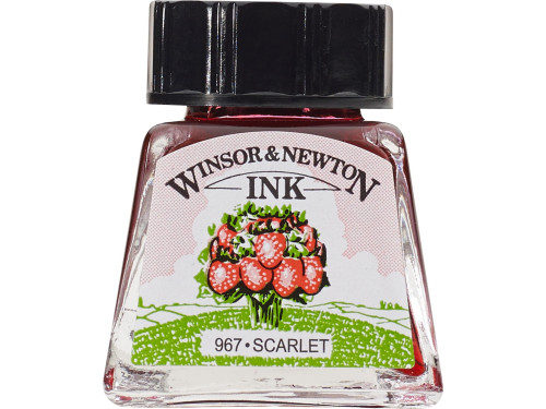Drawing ink - Winsor & Newton - Scarlet, 14 ml