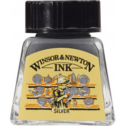 Tusz rysunkowy - Winsor & Newton - Silver, 14 ml
