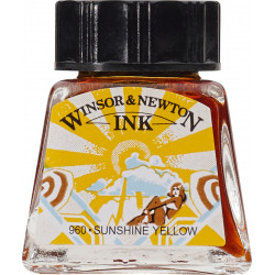 Drawing ink - Winsor & Newton - Sunshine Yellow, 14 ml