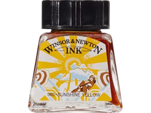 Drawing ink - Winsor & Newton - Sunshine Yellow, 14 ml
