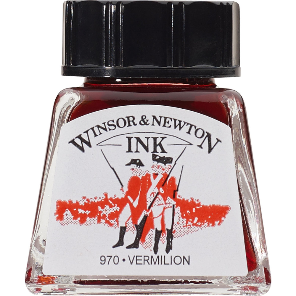 Tusz rysunkowy - Winsor & Newton - Vermilion, 14 ml