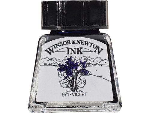 Tusz rysunkowy - Winsor & Newton - Violet, 14 ml