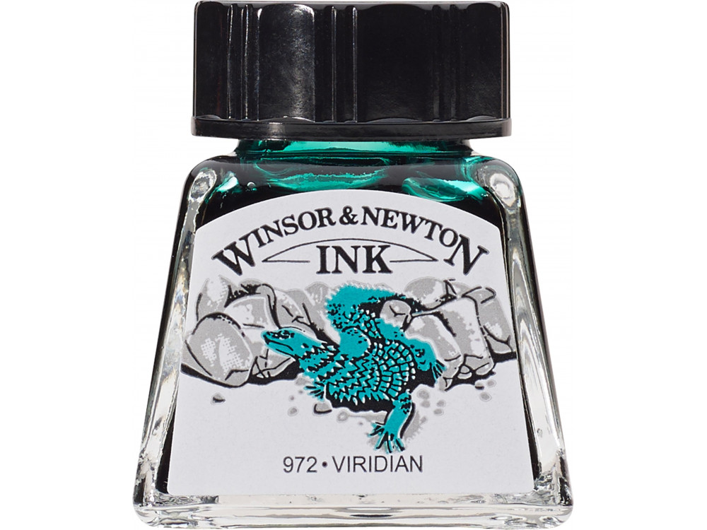 Tusz rysunkowy - Winsor & Newton - Viridian, 14 ml
