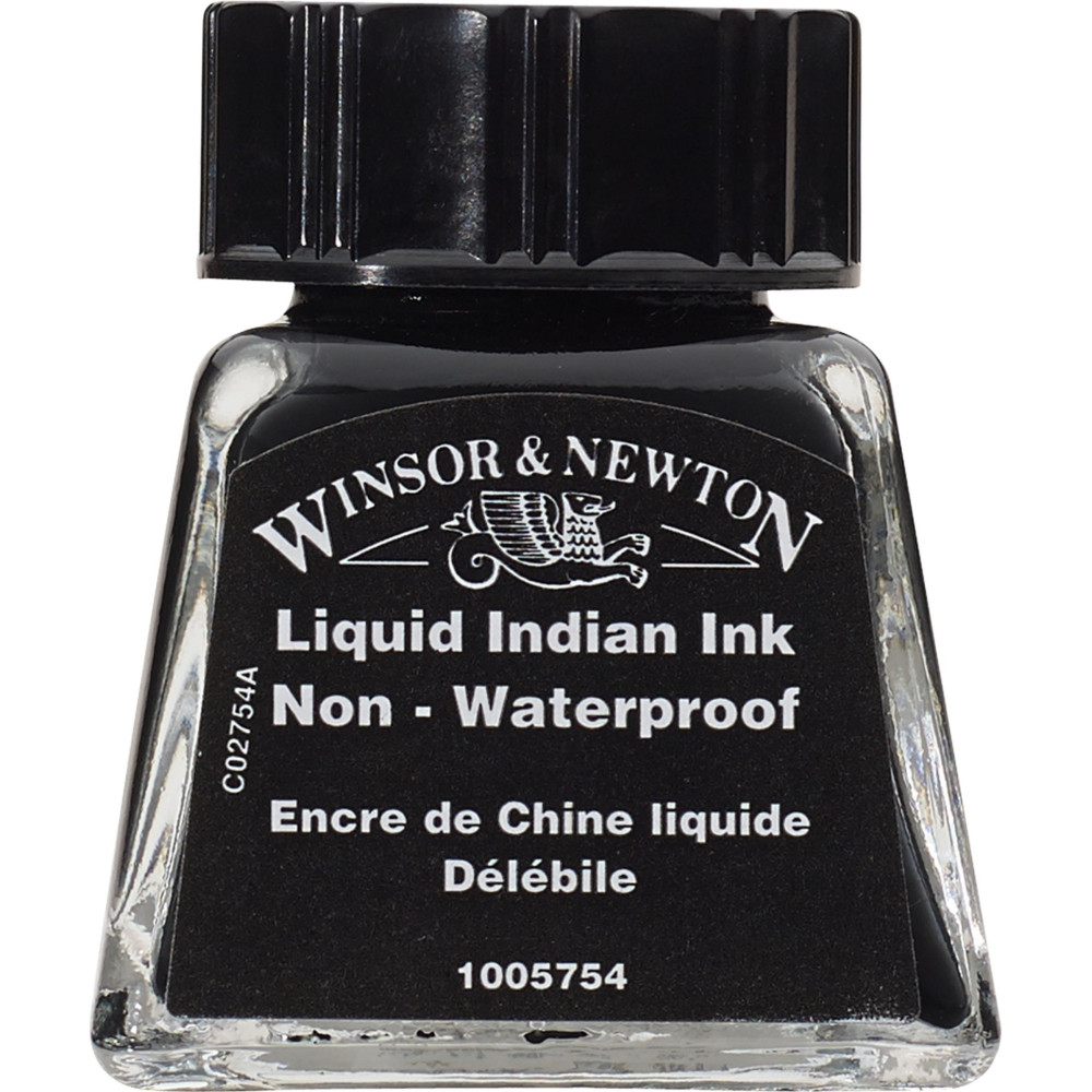 Liquid Indian Ink - Winsor & Newton - Black, 14 ml