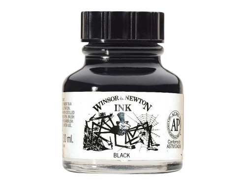 Tusz rysunkowy - Winsor & Newton - black, 30 ml