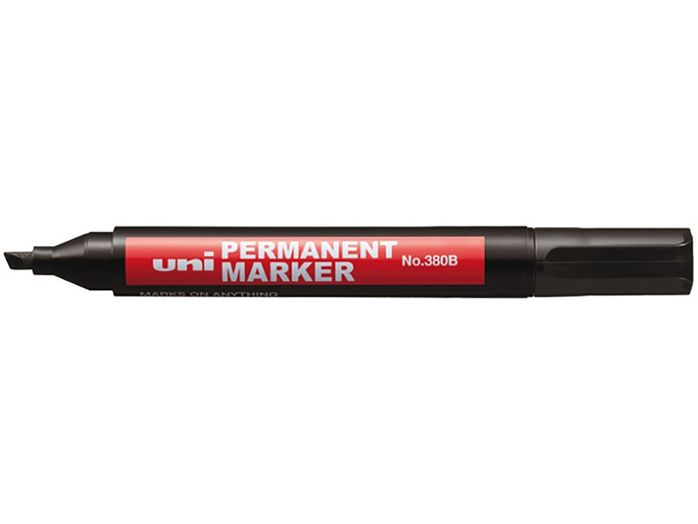 Permanent Marker Uni 380B Chisel Tip - Black