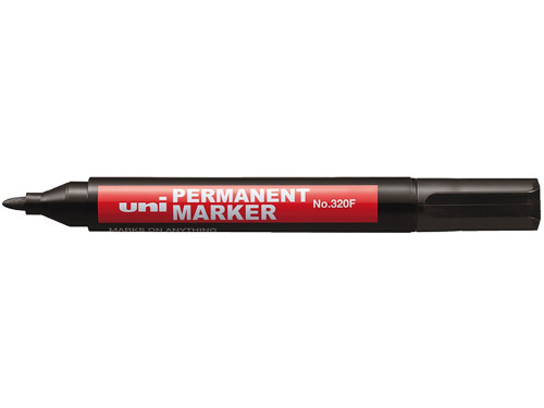 Permanent Marker Uni 320F Round Tip - Black