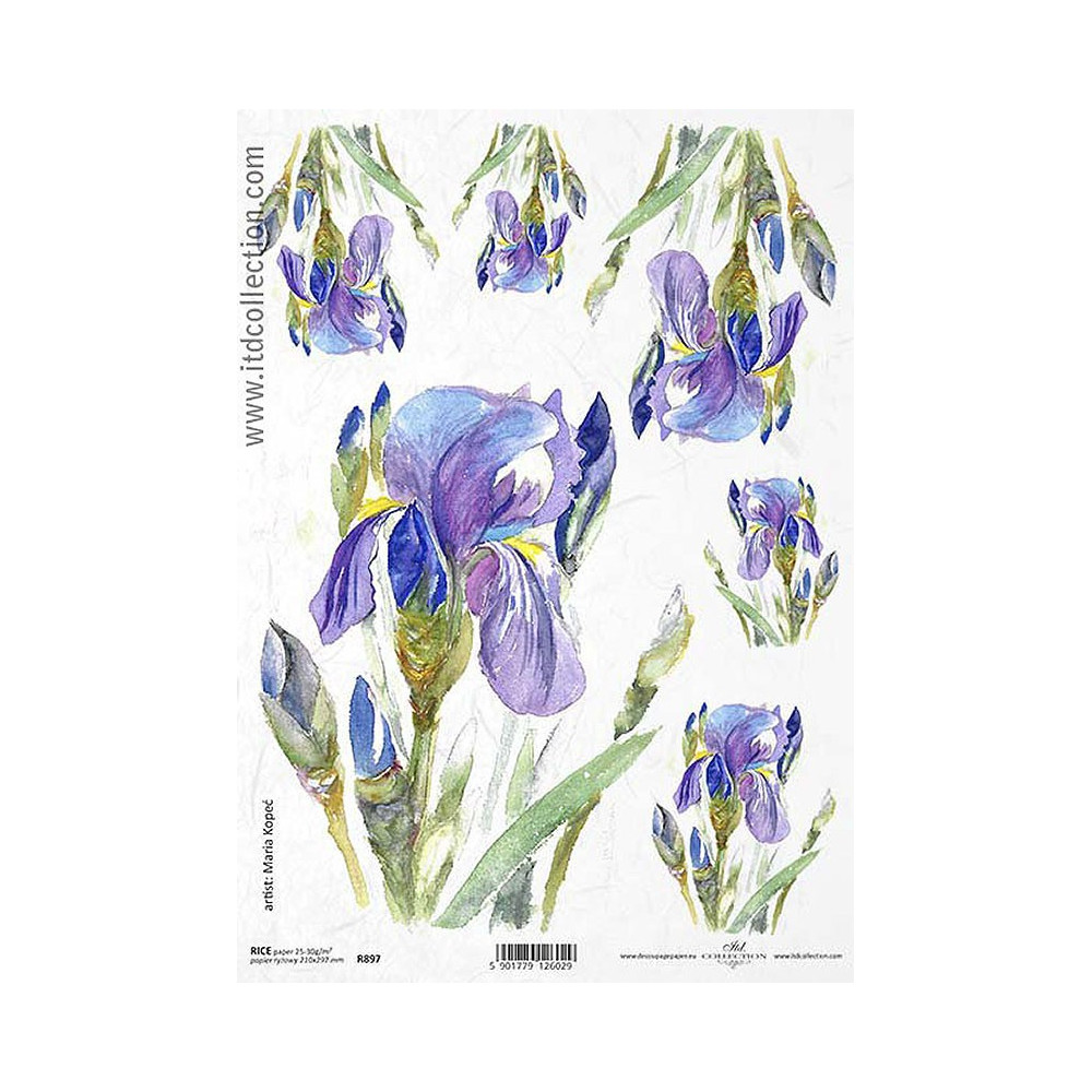 Papier do decoupage A4 - ITD Collection - ryżowy, R897