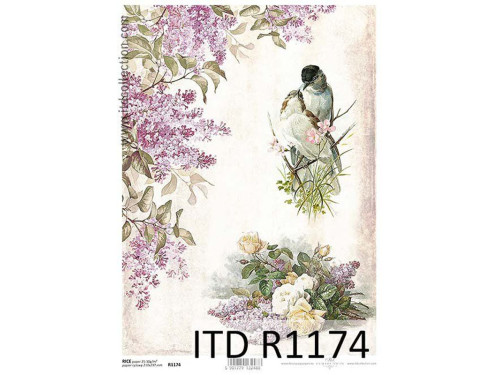 Papier do decoupage A4 - ITD Collection - ryżowy, R1174