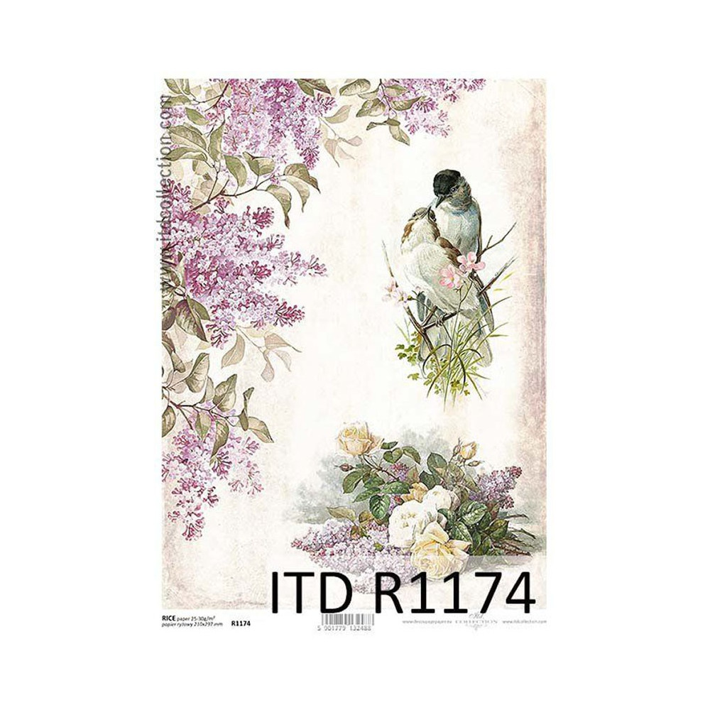 Decoupage paper A4 - ITD Collection - rice, R1174