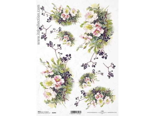 Decoupage paper A4 - ITD Collection - rice, R1099