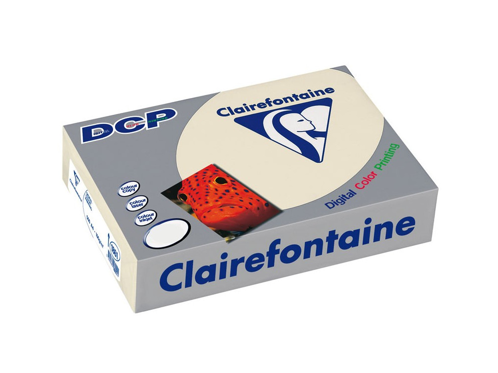 Papier satynowany DCP - Clairefontaine - kremowy, A4, 250 g, 125 ark.