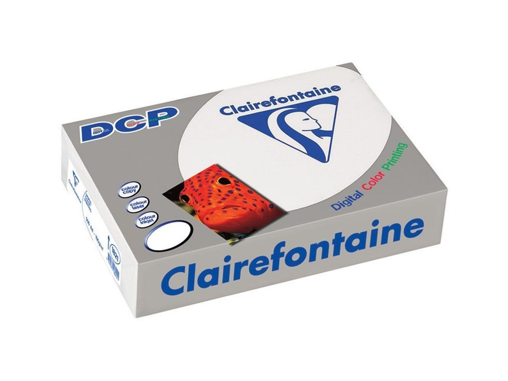 Papier satynowany DCP - Clairefontaine - biały, A4, 250 g, 125 ark.